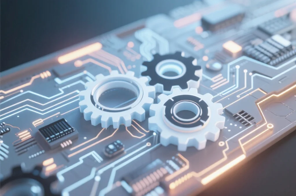 系统维护与性能优化的抽象图示